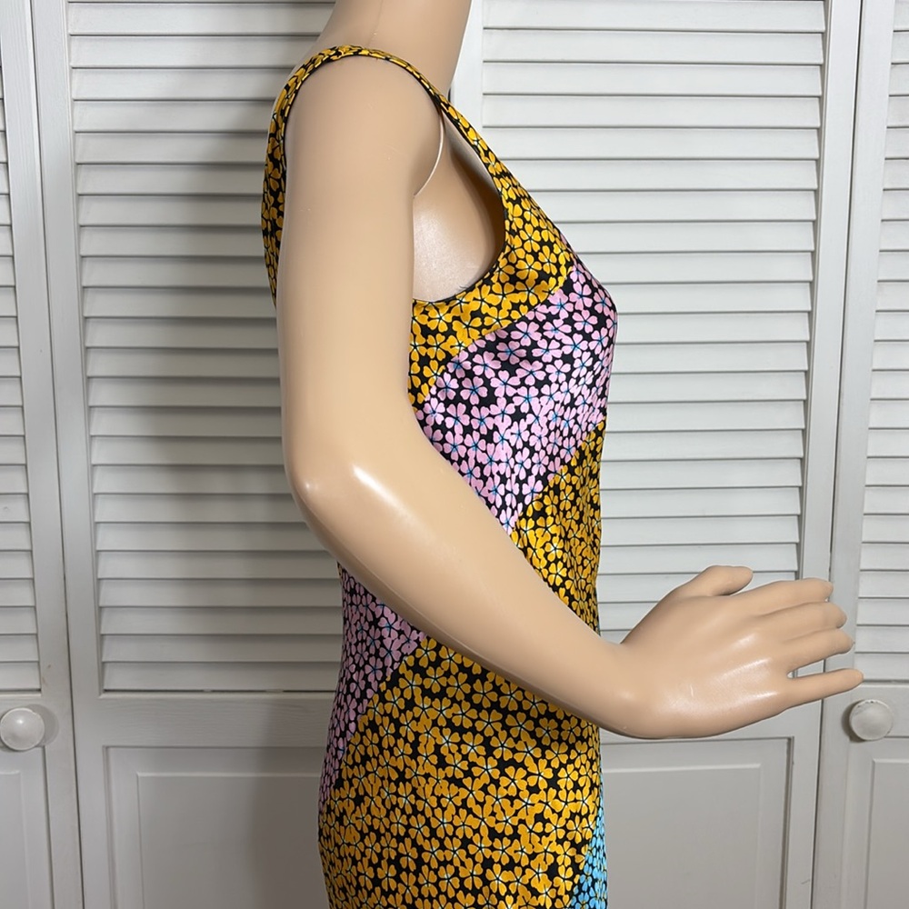 Diane Von Furstenberg Multicolor Silk Floral Midi Dress Size 4 - Picture 5 of 13
